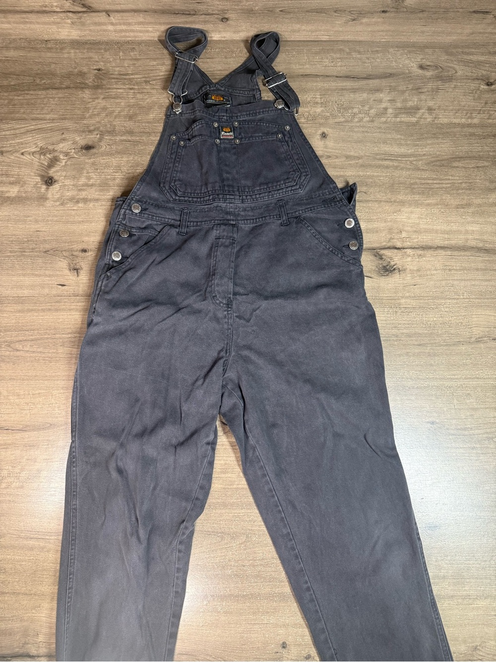Route 66 Men’s Black Denim Overalls Casual Work Paint Size Medium